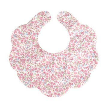 【安琪兒婦嬰百貨】棉嬰庫 MianYingKu 韓版花瓣圍兜/嬰兒圍兜/口水巾 (碎花粉)