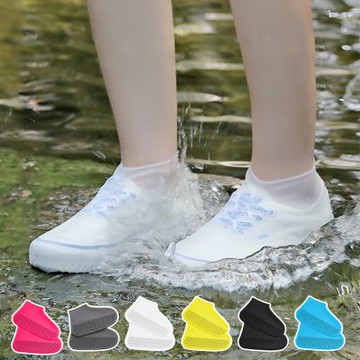 TengYue 輕薄便攜矽膠防水防滑鞋套2雙組 雨鞋 腳踝鞋套 輕便 防滑