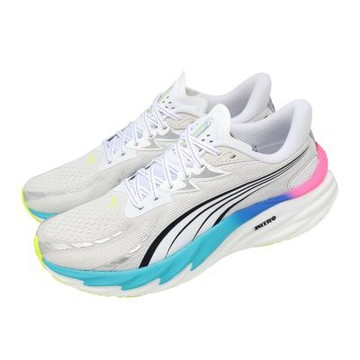 Puma 慢跑鞋 Velocity Nitro 4 男鞋 白 回彈 氮氣中底 運動鞋 311140-26