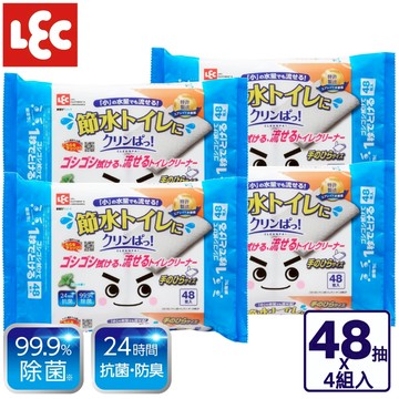 日本 LEC - 激落君Cleanpa廁所用防菌濕紙巾48抽*-4入組