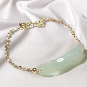 【願‧無事】冰種無事牌手鍊14K包金 | 天然緬甸A貨翡翠 | 送禮