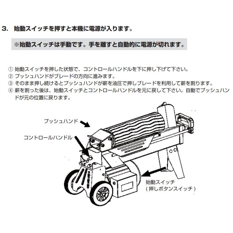 シンセイ 油圧式電動薪割機 4t LS4T-52