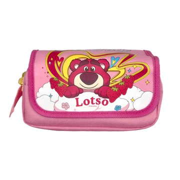 TOY STORY 玩具總動員 熊抱哥 上翻雙層大容量筆袋 - 淺粉色  1個
