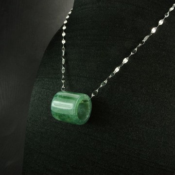 晉佳珠寶 Gemdealler Jewellery 四通八達 路路通 純銀翡翠項鍊