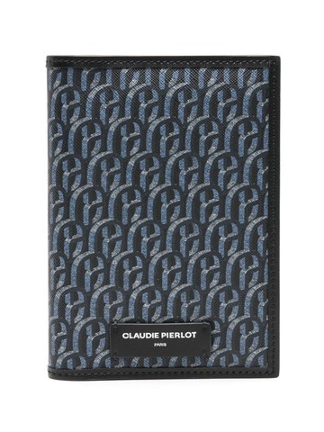 Claudie Pierlot - monogram-pattern passport holder - women - Polyurethane/calcium carbonate/Recycled Polyester/Recycled Polyester/Calf Leather - On...