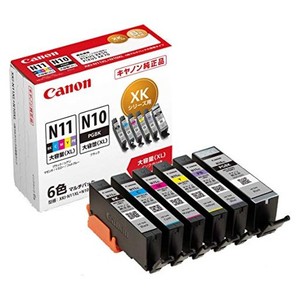 CANON 純正 インクカートリッジ XKI-N11XL(BK C M Y PB) N10XL 6色マルチパック 大容量タイプ XKI-N11XL N10XL 6MP 長さ:4.35CM 幅:11.4C