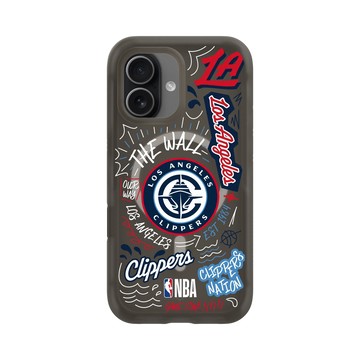 iPhone 17 AirX 本質黑 - NBA - 塗鴉系列-洛杉磯快艇 Los Angeles Clippers - Graffiti