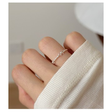💥現貨💥韓國 東大門 S925 蝴蝶結戒指 細戒 線戒 開口戒 純銀 流行飾品 銀飾 純銀 閨蜜