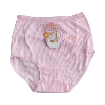 大尺碼純棉繡花直條女內褲-88760-XL-6件