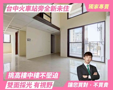 獨家｜新時代旁大三房雙面採光｜全新未住｜台中市東區和平街