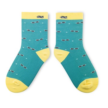 Best Tag 夏日太陽眼鏡圖案襪 22-25cm