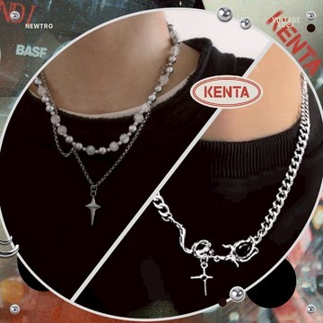 🌾健太選物🌾銀星項鍊 男團感 男項鍊 女項鍊 串珠項鍊 雙層疊戴 台南發貨 隔日配送 中性項鍊