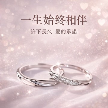 💝情人節快樂💝快速出貨『寵愛1+1獨家組合』【OCTOBER 16Th】S999純銀共渡愛河情侶可調式對戒 戒指＃CRY6020 開運 男生戒指 生日禮物 情人節禮物 客製化禮物0223