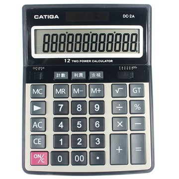 CATIGA 桌上型商用計算機 DC-2A 大型12位數/一台入(促399) 保固3年-信力【APP滿額下單10%點數(單一帳號最高5000點)】1/31止