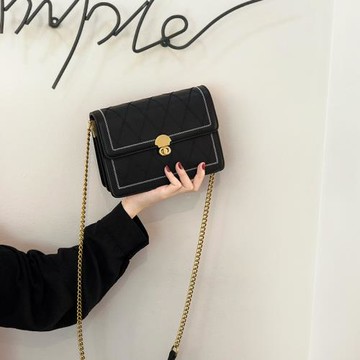 小眾設計包包女2024流行新款百搭女包網紅ins時尚斜挎菱格鏈條包