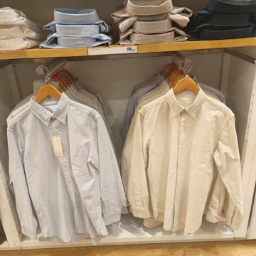 日單男女裝牛津紡條紋襯衫休閑長袖襯衣外套462367/467442/470294