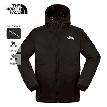 The North Face 官方旗艦 北面男款黑色DWR防潑水防風外套｜8AUQJK3