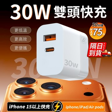PD快充頭 30w 豆腐頭 蘋果充電線  PD頭 快充頭 iPhone 15 14 氮化鎵 GaN 快速充電頭 1475