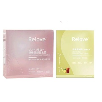 Relove｜纖女組合｜益生菌｜+｜馬甲纖纖飲 檸檬紅茶口味
