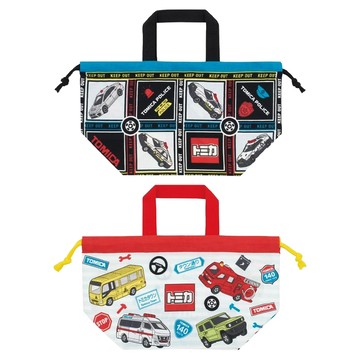 Skater 束口式便當袋2件組  黑色 + 紅色  29 x 16.5 x 12cm  1組