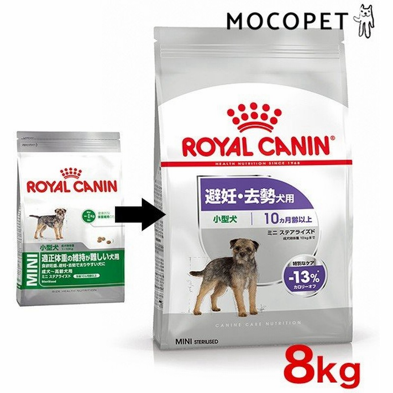 ロイヤルカナン ミニ ステアライズド 8kg 成犬用 避妊 去勢犬用 生後10ヶ月齢以上 小型犬用 W 1998 Ccn Rcsc 通販 Lineポイント最大0 5 Get Lineショッピング