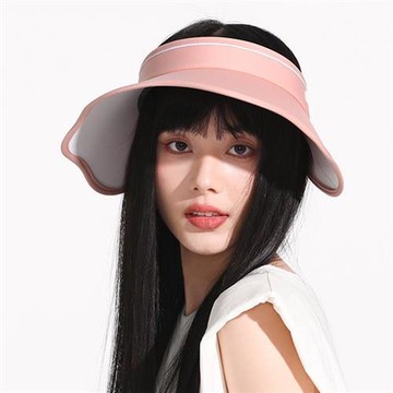 遮陽帽空頂帽-波浪邊貝殼帽簷UPF50+男女帽子3色a1am24【巴黎精品】