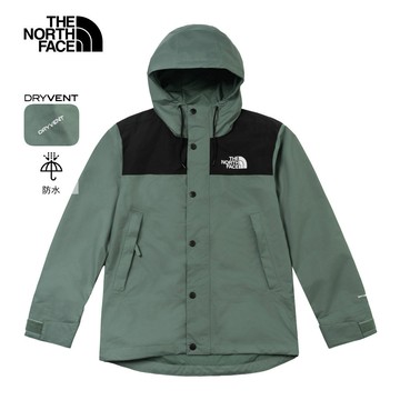 The North Face北面男款綠色DryVent防水透氣衝鋒衣｜8DGCLFW 外套