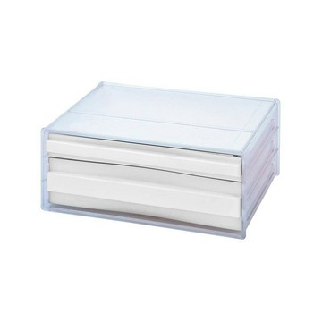 樹德SHUTER A4橫式桌上文件櫃-2抽 白透白抽 3個入 /組 DDH-111【APP滿額下單10%點數(單一帳號最高5000點)】1/31止