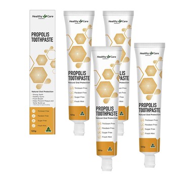 【澳洲 Healthy care】蜂膠牙膏(4入組 120g/條)