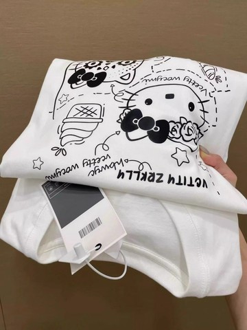 美式複古貓咪女生上衣短袖t恤夏季半袖上衣服 印花寬鬆情侶短袖T恤上衣夏慵懶風 男生短袖 oversize韓版短T美式t