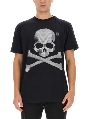 philipp plein t-shirt with rhinestones