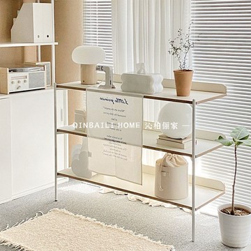 客廳置物架家用靠墻陳列架收臥室鞋櫃書架鐵藝傾斜角設計定制架子WW101公司貨