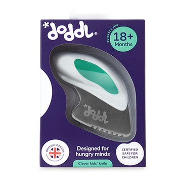 英國 doddl - 秒拾餐具 -人體工學兒童學習餐刀-湖水綠