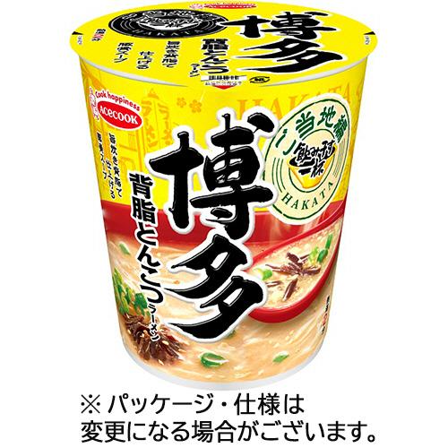 エースコック　飲み干す一杯　ご当地編　博多　背脂とんこつラーメン　６６ｇ　１ケース（１２食） （お取寄せ品）