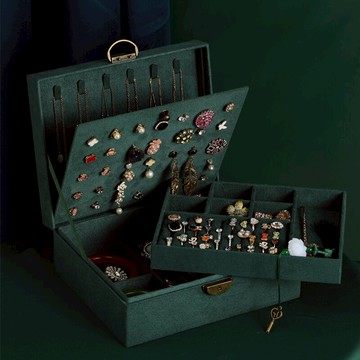 首飾盒 中國風復古寶箱耳環耳釘項鍊飾品手鐲耳墜耳飾收納盒大容量【MJ3936】