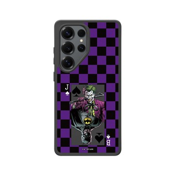 Galaxy S25 Ultra SolidSuit 黑 - Joker - 小丑與蝙蝠俠撲克牌 - 棋盤風格
