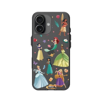 iPhone 17 Clear (相機按鈕) 酷墨灰 - 迪士尼-公主系列 Disney Princess - 迪士尼公主 - 貼紙風格