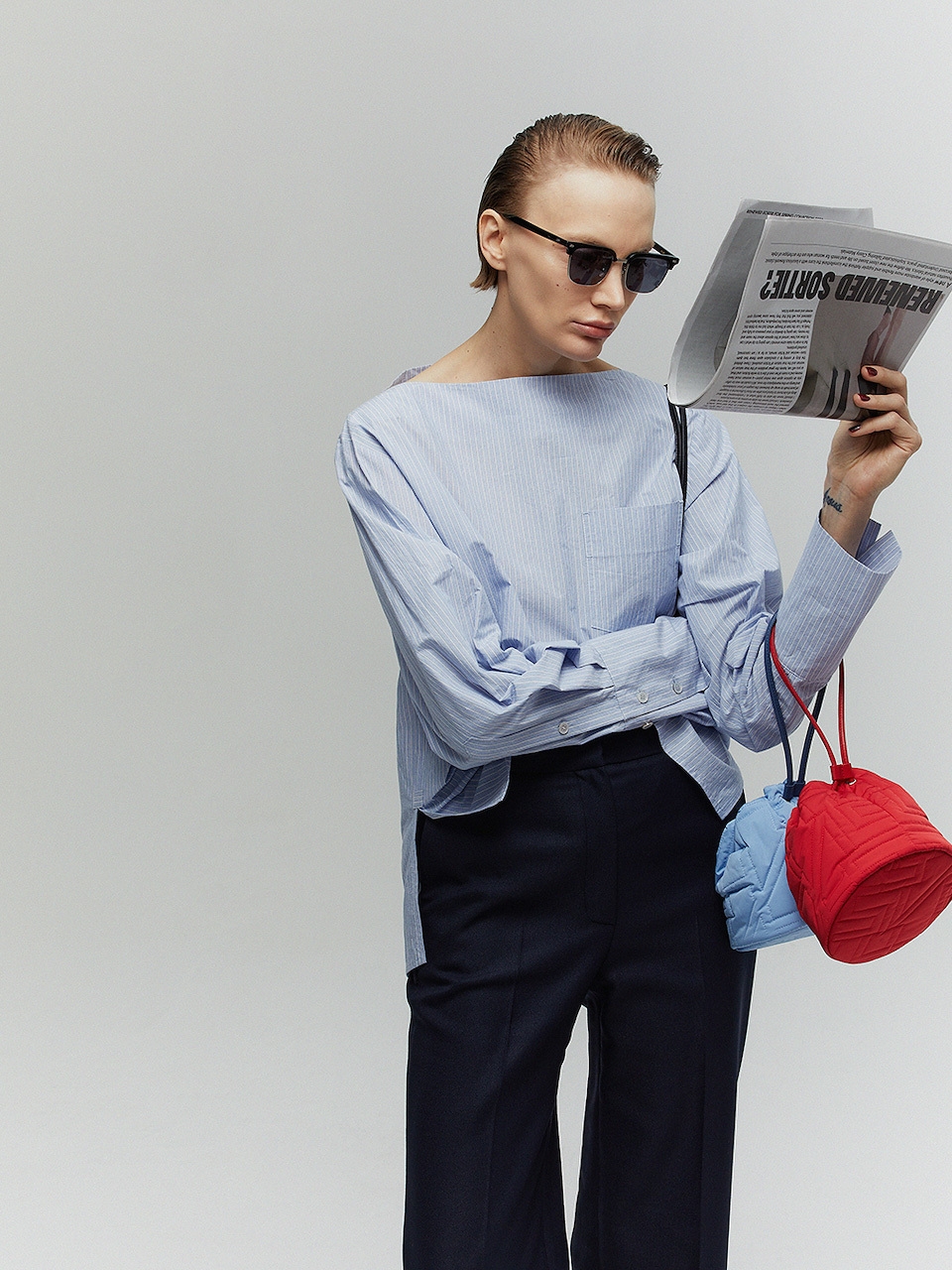 L’H.A.S Symbol Quilted Mini Tote Bag_Red