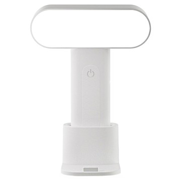 Kyhome 可立可掛便攜式LED閱讀檯燈/學習護眼桌燈/床頭小夜燈 T28  白色