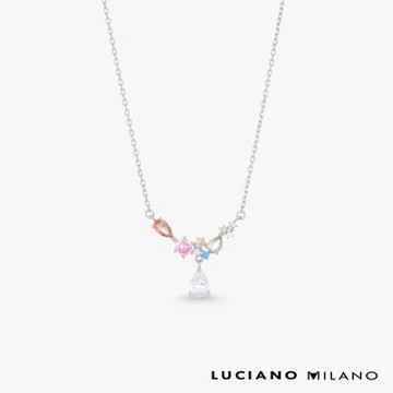 LUCIANO MILANO 虹語之光 純銀項鍊(白K色)