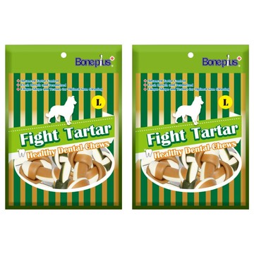 Boneplus 綜合雙色潔牙骨結平裝包 L  綜合  2個  100g