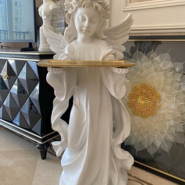 創意愛麗絲大型落地擺件客廳托盤軟裝飾喬遷新居高級感北歐風擺件