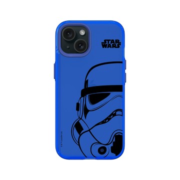 iPhone 15 Clear 激光藍 - 迪士尼-星際大戰 Star Wars - 星際大戰 – 風暴兵黑線條