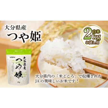 ふるさと納税 大分県産 お試し用 つや姫 2kg（精米済白米）お米 大分県竹田市