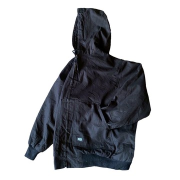 --兩光師選物--黑素色連帽工裝外套