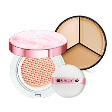 UNICAT 長效防曬持妝 光彩保濕防曬氣墊粉餅+三色遮瑕膏