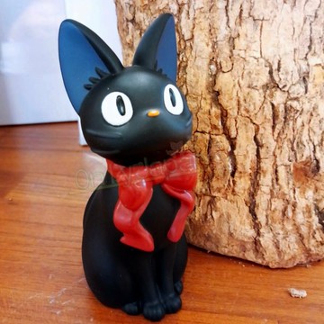 真愛日本 宮崎駿 吉卜力 輕量公仔擺飾 Gloset限定 魔女宅急便 黑貓吉吉 側坐紅結 公仔 擺飾 模型 收藏