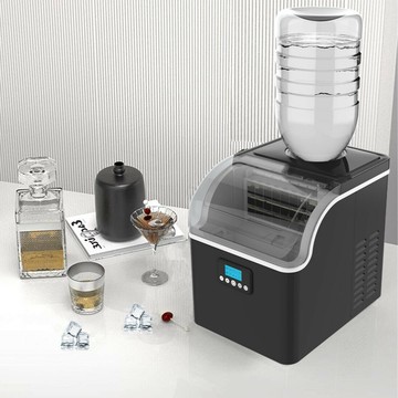 外貿歐美小型迷你商用家用制冰機方冰堅硬25kg全自動冰塊制作機【宜家良品百貨】