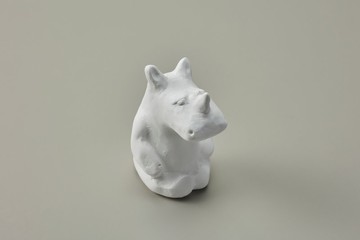 【草原動物系列】正坐的犀牛 擴香石 | 禮盒包裝