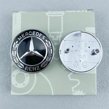 適用于奔馳前杠車標新C級A級CLA200 GLA CLS SLK B級改裝黑色車標